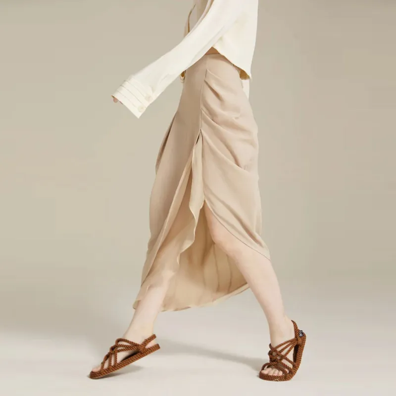 SUNDAY LIFE Casual Long Skirt Women's White-1