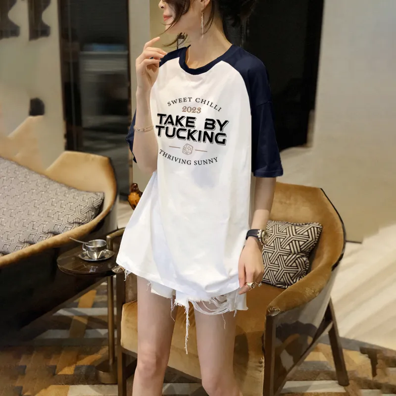 Tonlion T Shirt Women's Navy Blue-1