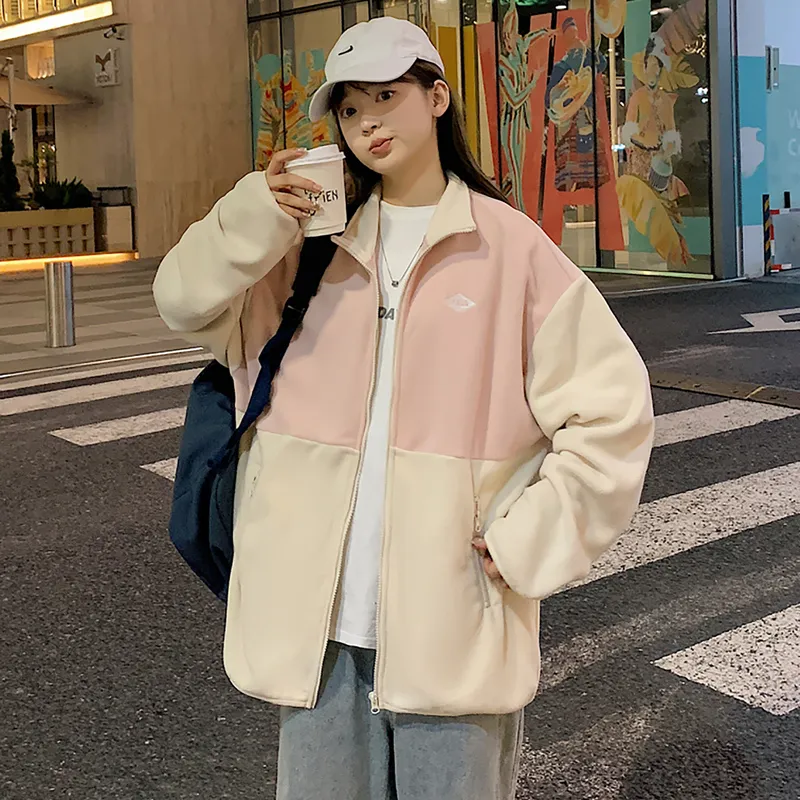 Tonlion Velvet feel Coat Women's Haze Pink-1