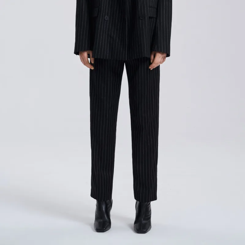 IRO NIGHT Pinstripe Straight-leg Trousers-1