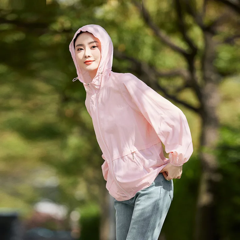Hang Yi Court SS24 Sun Protection Clothing Women's Pink-3