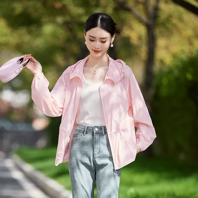 Hang Yi Court SS24 Sun Protection Clothing Women's Pink-2