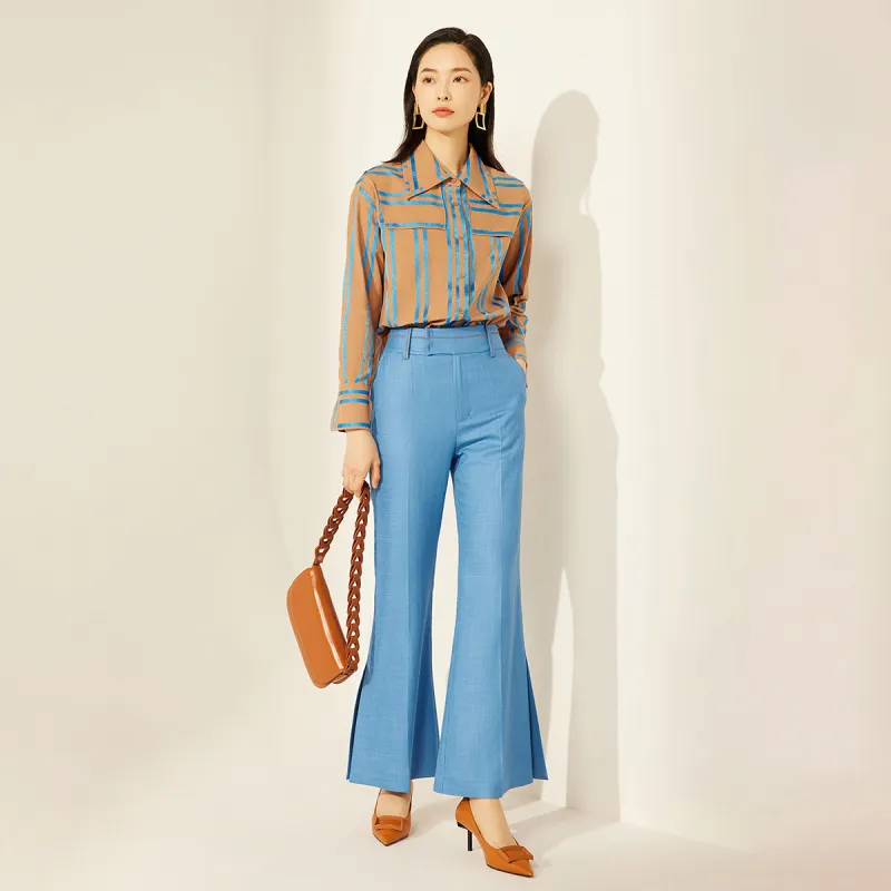 BBLLUUEE Shirt Women's Elegant Camel-2