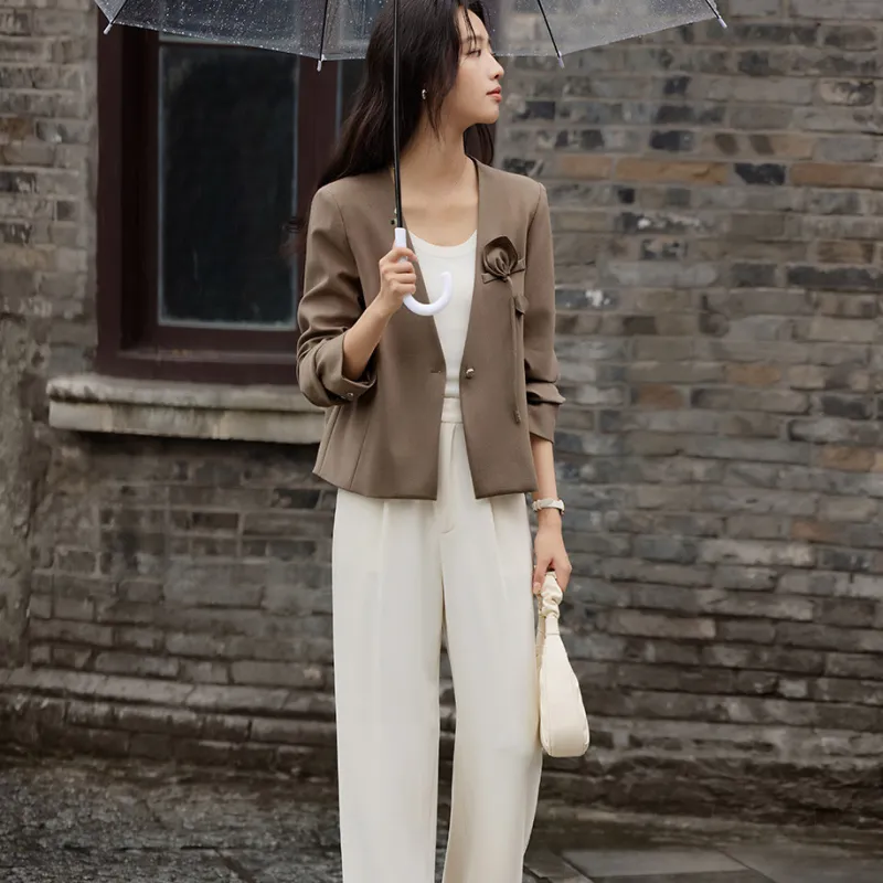 Mo Han Yi Mei Business Suit Women's Khaki-1