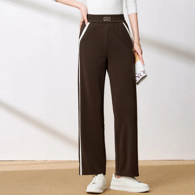 FENHONGMALI Casual Pants Women's Coffee-1