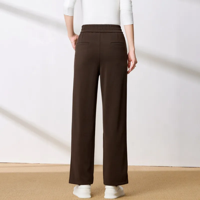 FENHONGMALI Casual Pants Women's Coffee-2