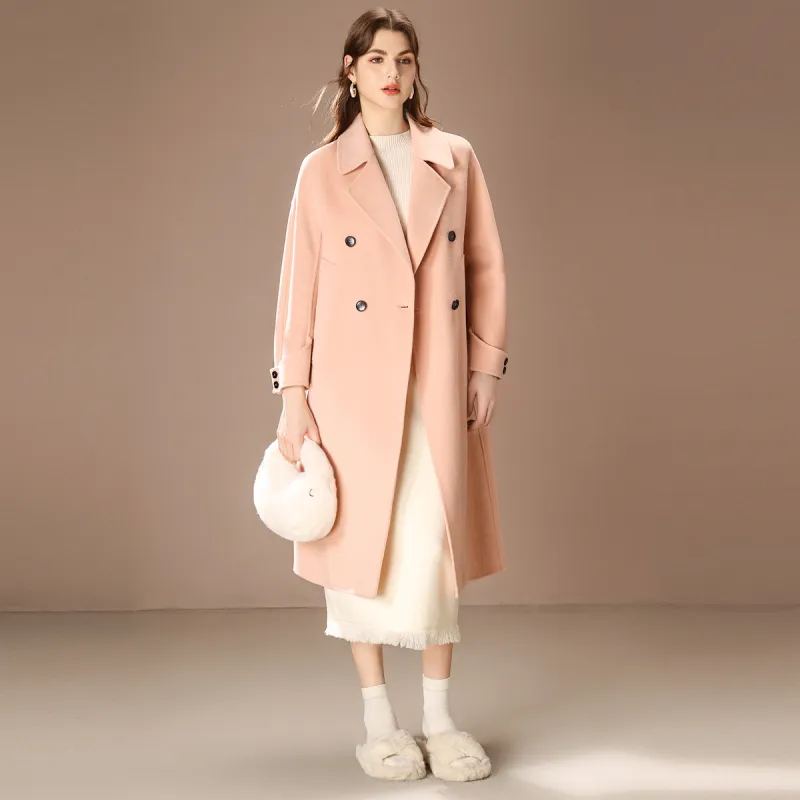 FENHONGMALI Coats Women's Pink-1