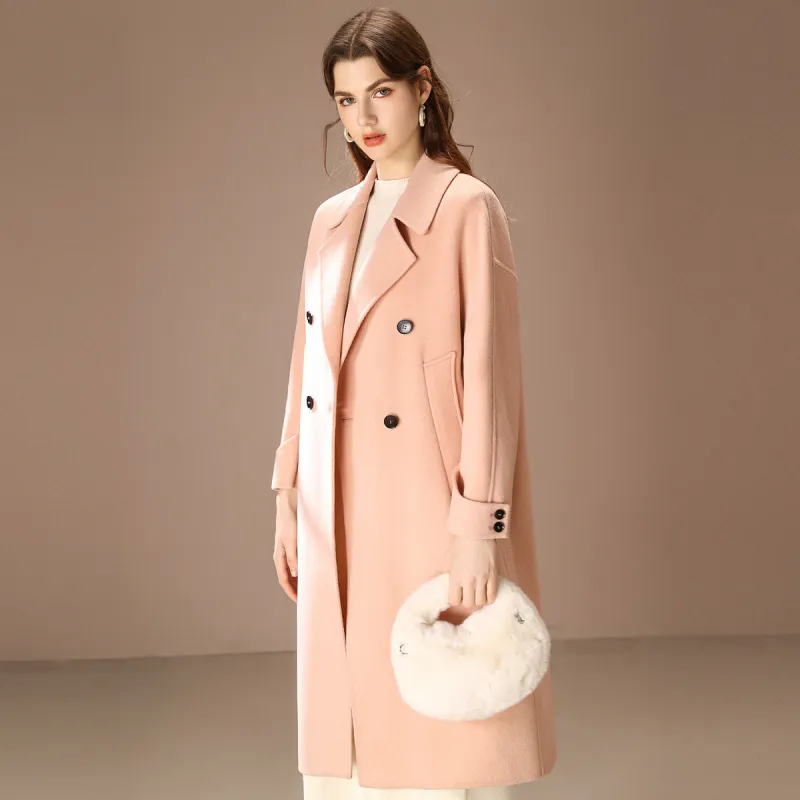 FENHONGMALI Coats Women's Pink-2