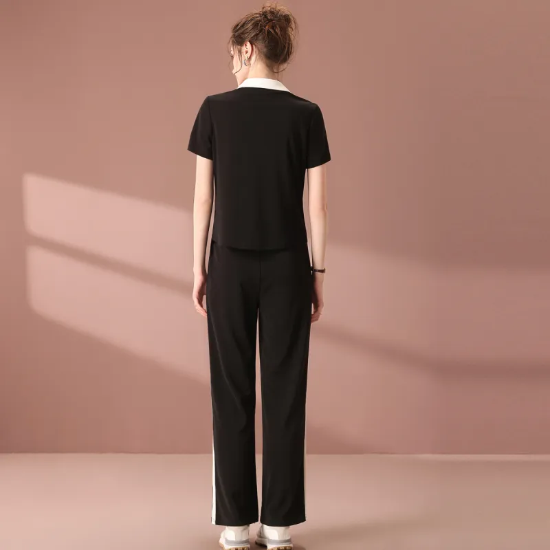 FENHONGMALI Casual Suit Women's Black-1