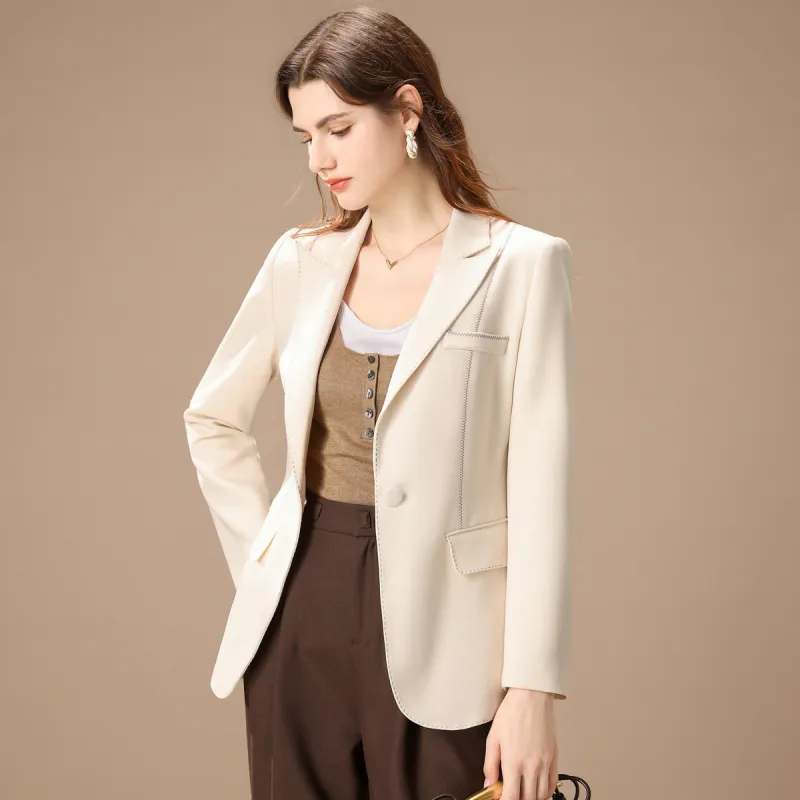 FENHONGMALI Business Suit Women's Ecru-1