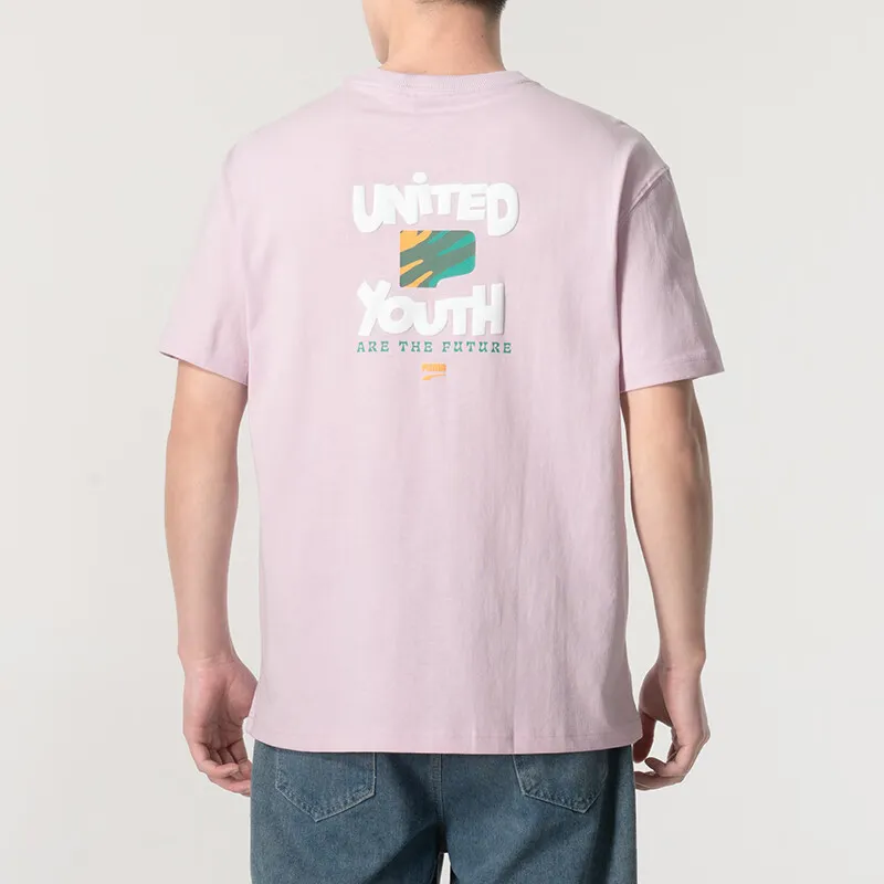 PUMA T Shirts Men Pink-2