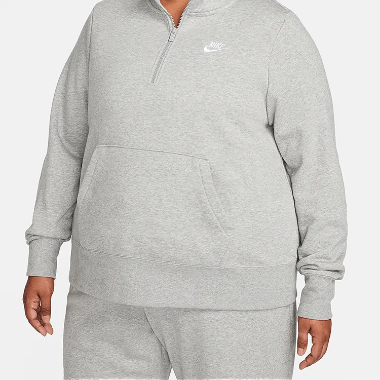 Nike Sportswear Club Fleece Sweatshirt Women's Dark Gray Heather/White-4