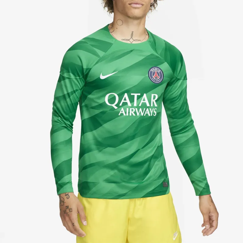 Nike Paris Saint-Germain 2023/24 Stadium Goalkeeper Soccer Jerseys Men's Stadium Green/Stadium Green/Malachite/White-2