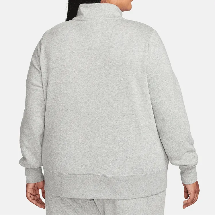 Nike Sportswear Club Fleece Sweatshirt Women's Dark Gray Heather/White-1
