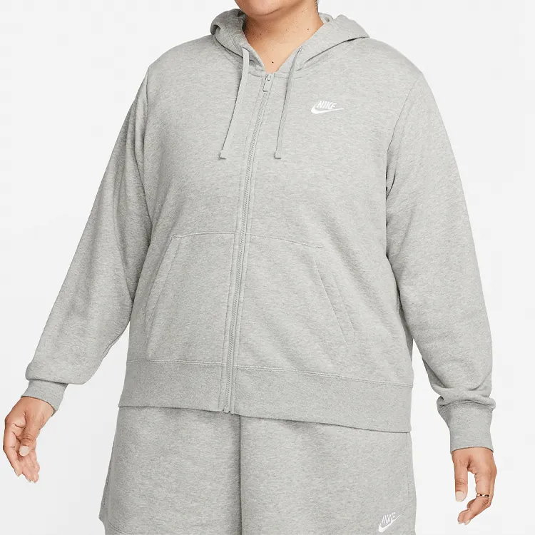 Nike Sportswear Club Fleece Women's Full-Zip Hoodie Plus Size-1