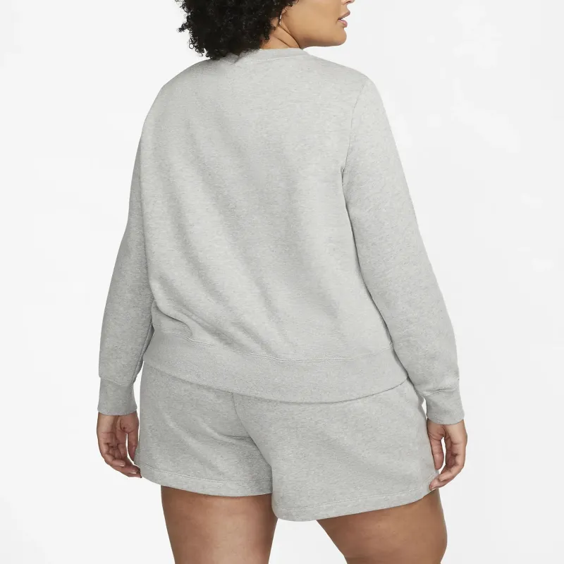 Nike Sportswear Club Fleece Sweatshirt Women's Dark Gray Heather/White-2