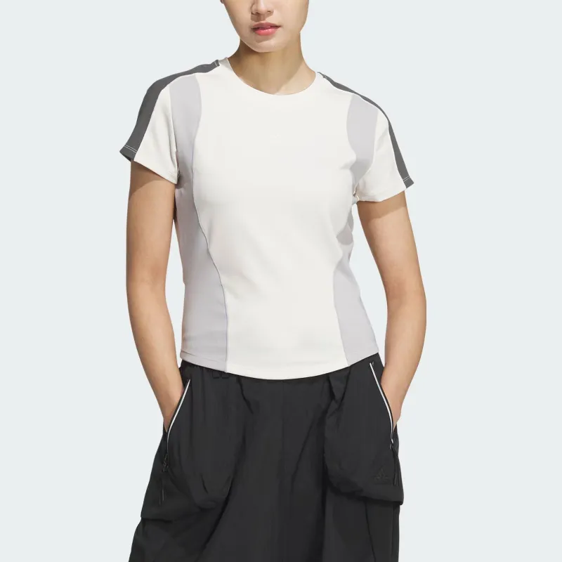 Adidas T Shirt Women's Pink White-2