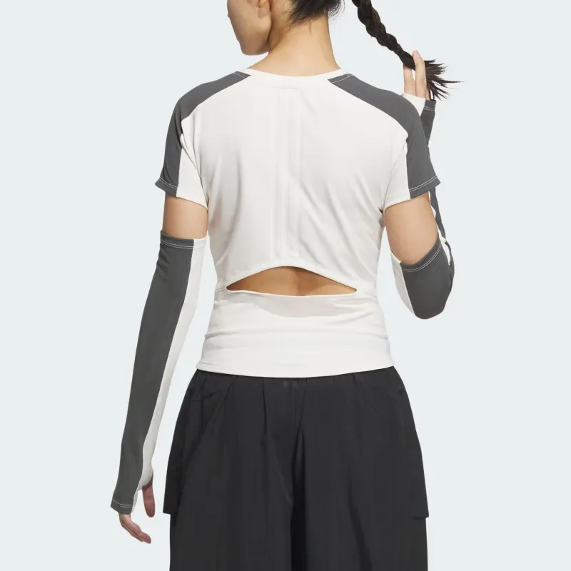 Adidas T Shirt Women's Pink White-4