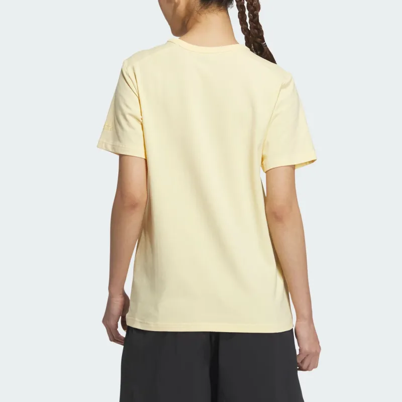 Adidas T Shirt Women's Light Orange Yellow-3