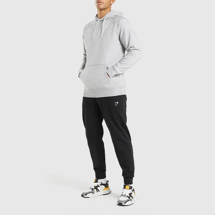 GYMSHARK CREST Sweatshirt Men's Light Gray Mudstone-3