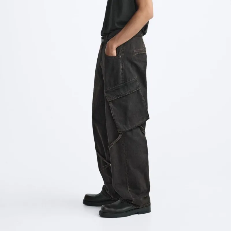 ZARA Jeans Men Black-3