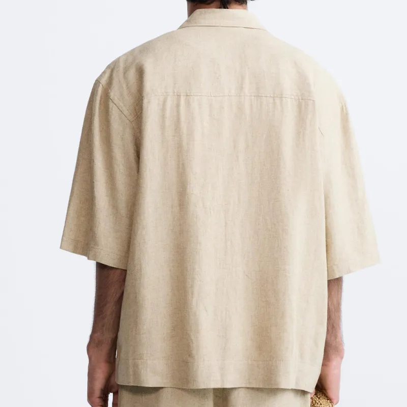 ZARA Shirts Men Beige-2