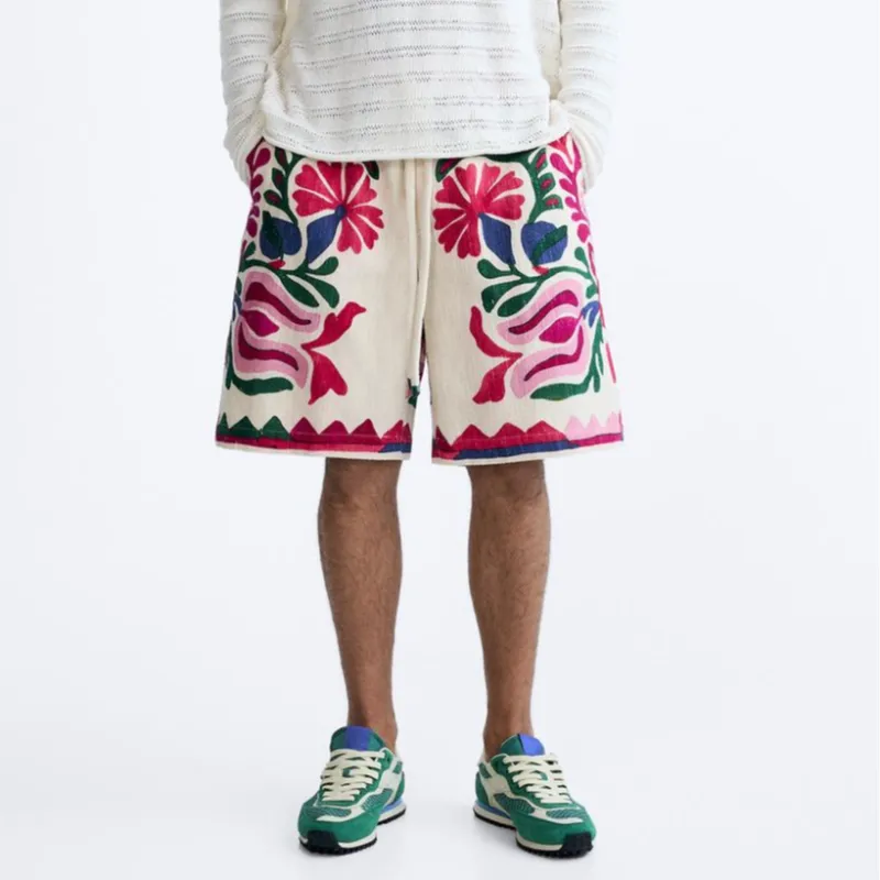 ZARA Casual Shorts Men's Deep Pink-3