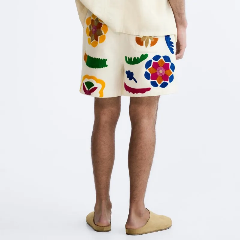 ZARA Casual Shorts Men's Multicolor-3