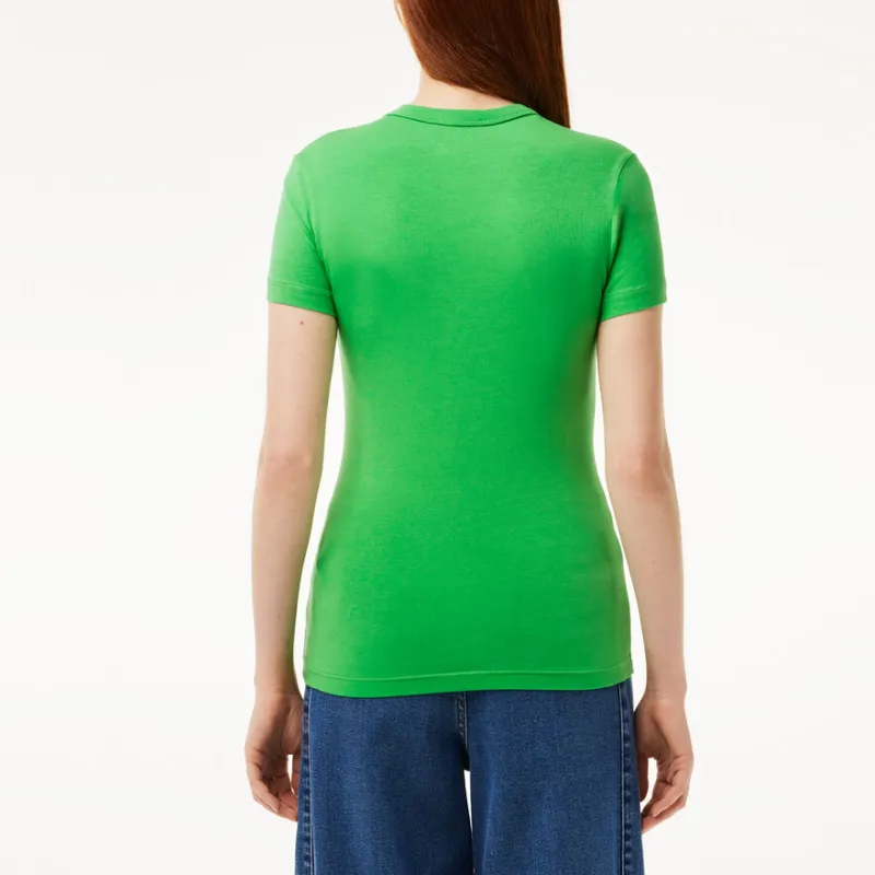 LACOSTE Logo appliqué Organic Cotton T shirt-2