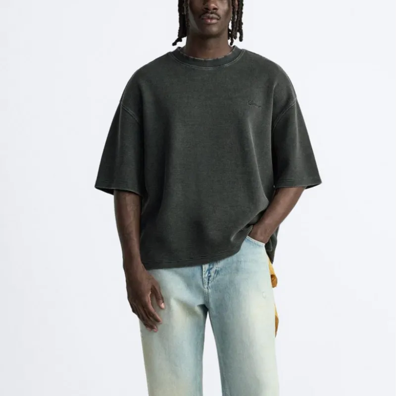 ZARA Sweatshirt Men's Washed Black-2