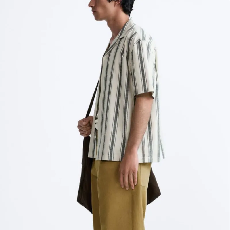 ZARA Shirts Men Neon Orange-4