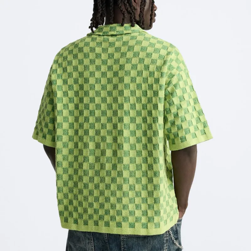 ZARA Polo Shirts Men Green-3