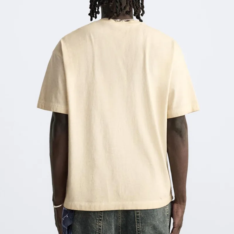 ZARA T Shirts Men Tan-2