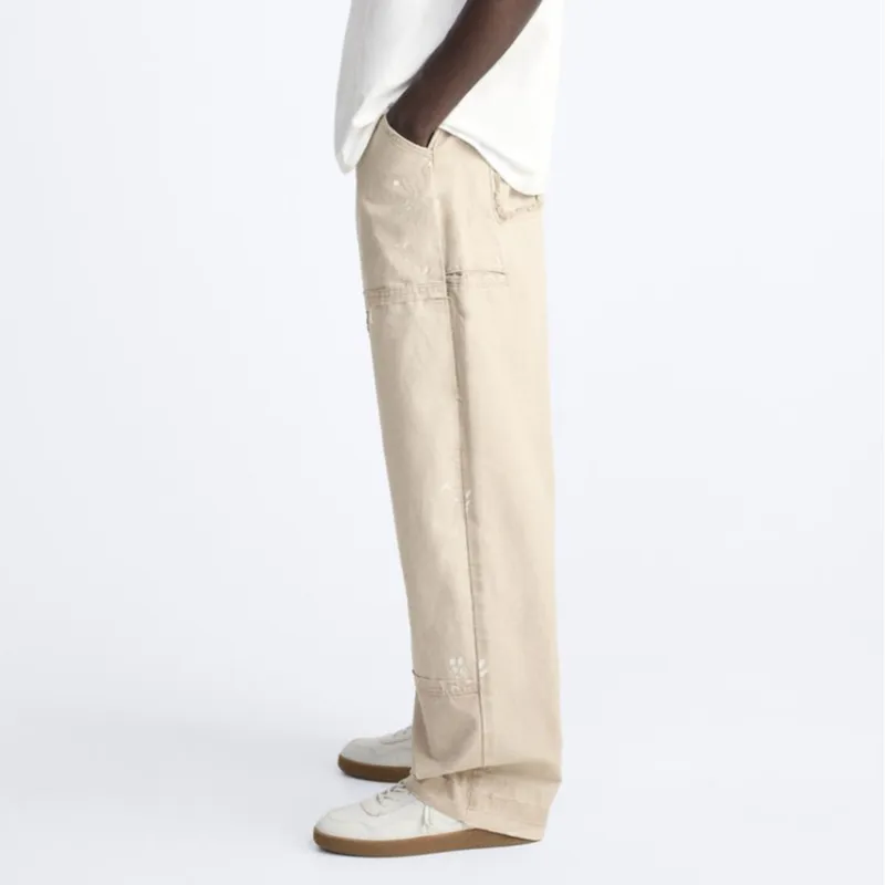 ZARA Casual Pants Men Tan-3