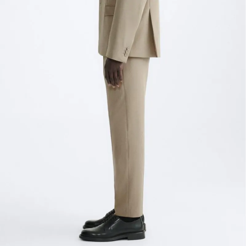 ZARA Suit Trousers Men Brown-2