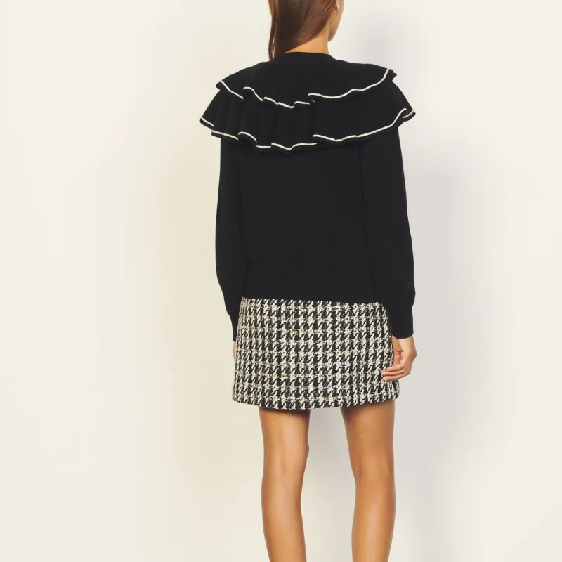 Sandro Casual Short Skirts Women's Dark Blue White-1