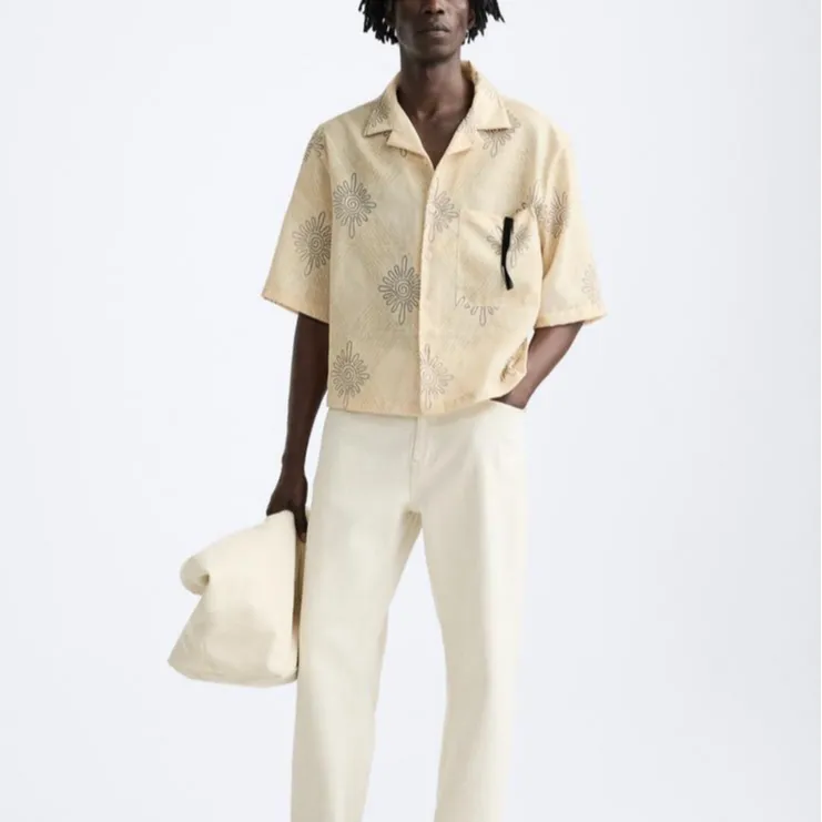 ZARA Shirts Men Yellow-3