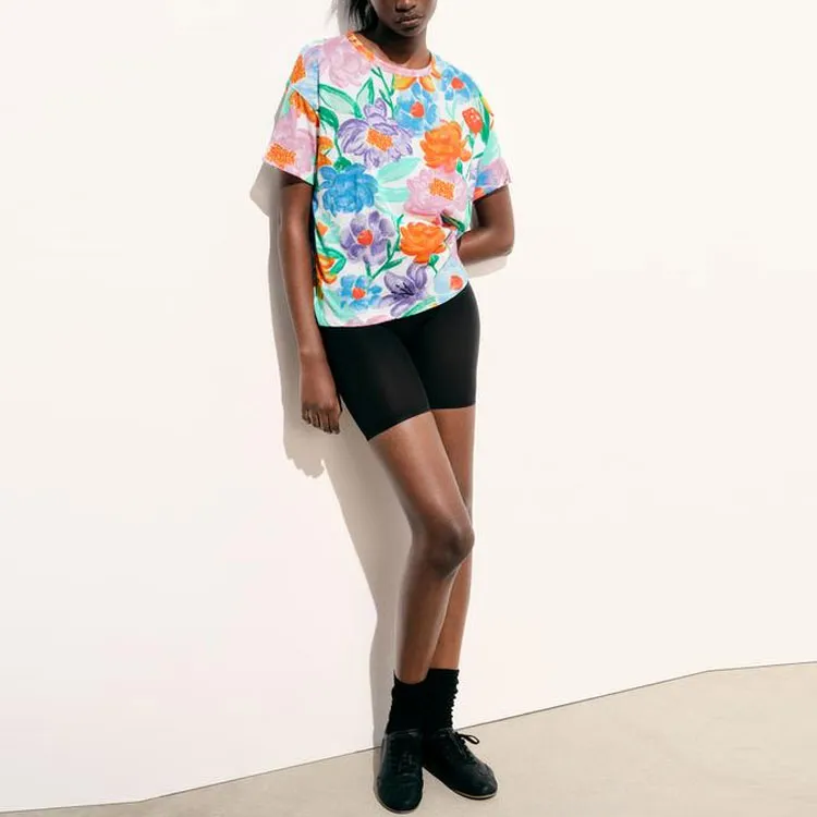 ZARA T-Shirt Women's Plant Print-3