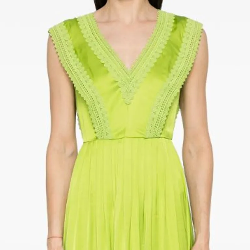 DVF Diane Von Furstenberg SS24 Sleeveless Dress Women's Apple Green-3