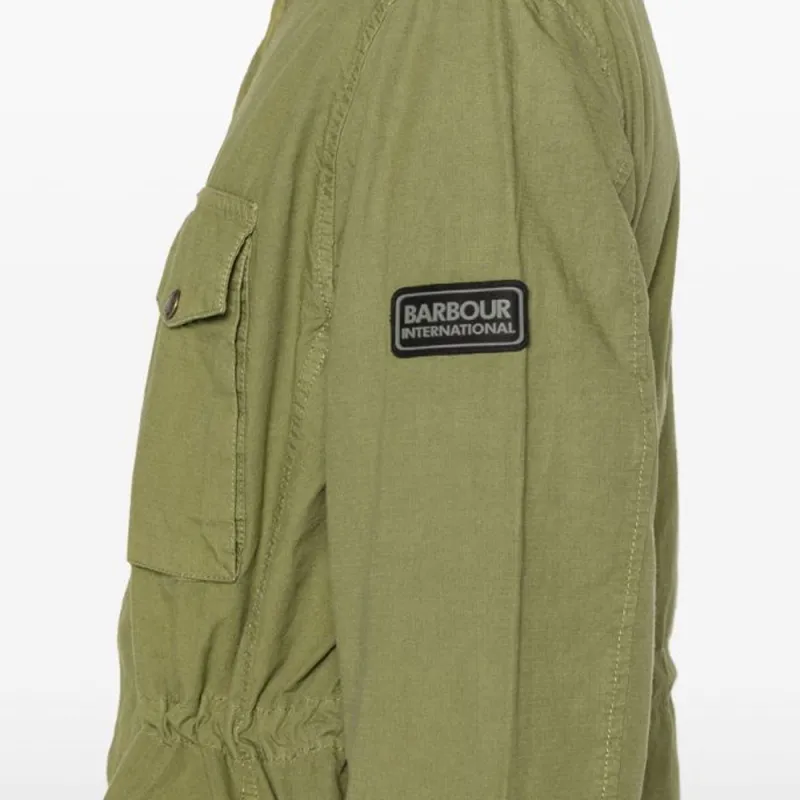 BARBOUR Logo-Patch Long-Sleeved Jacket-4
