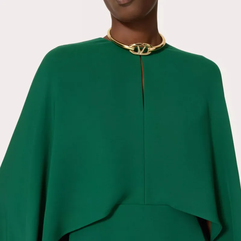 Valentino SS24 Long Sleeved Dress Women's Green-3