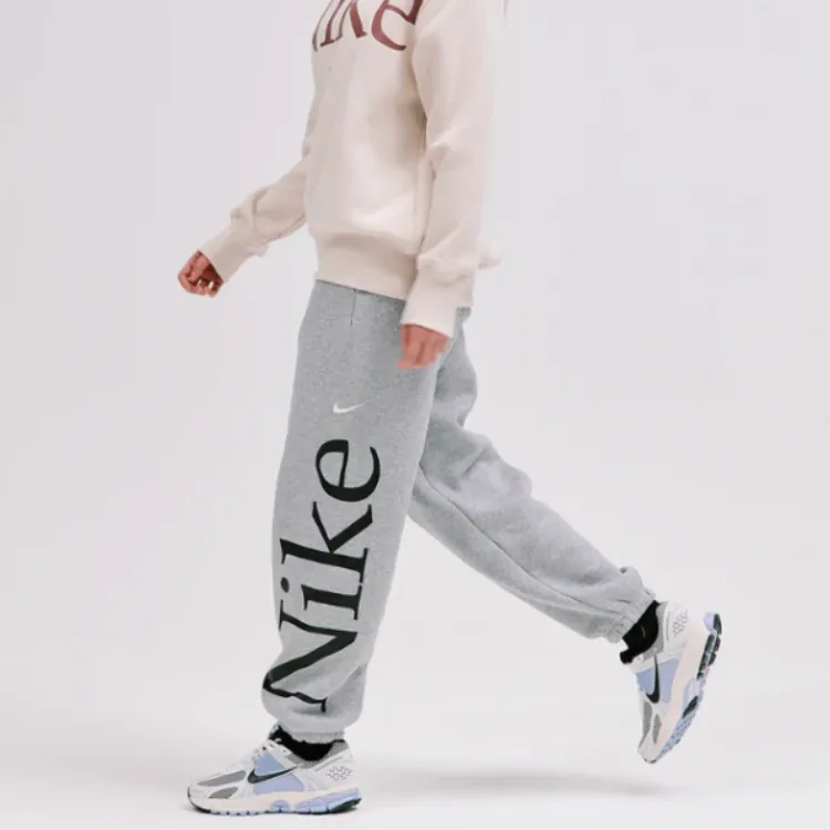 Nike Knitted Sports Pants Women's Gray-5