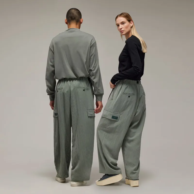 Adidas WIDE CARGO PANTS Cargo Pants Unisex Gray Stone Green-5