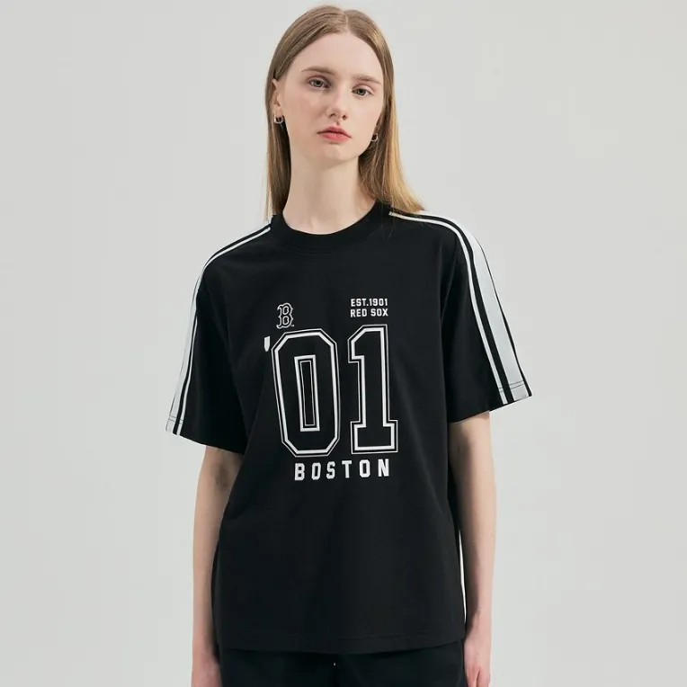 MLB Raglan Sleeve T Shirt Unisex Black-4