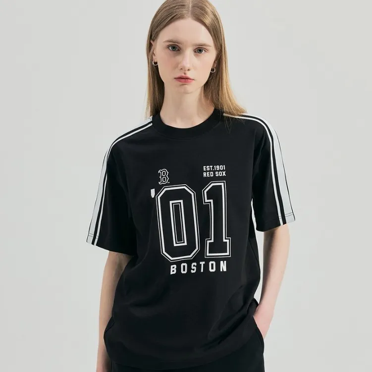 MLB Raglan Sleeve T Shirt Unisex Black-5