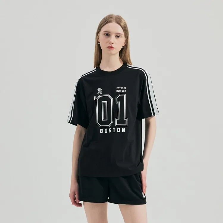 MLB Raglan Sleeve T Shirt Unisex Black-2