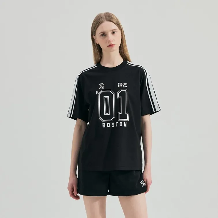 MLB Raglan Sleeve T Shirt Unisex Black-3