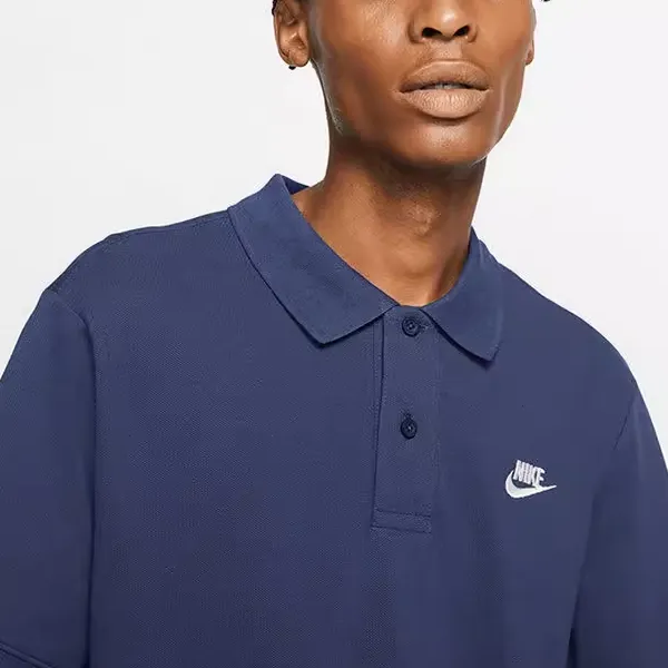 Nike Polo Shirts Men Dark Blue-4