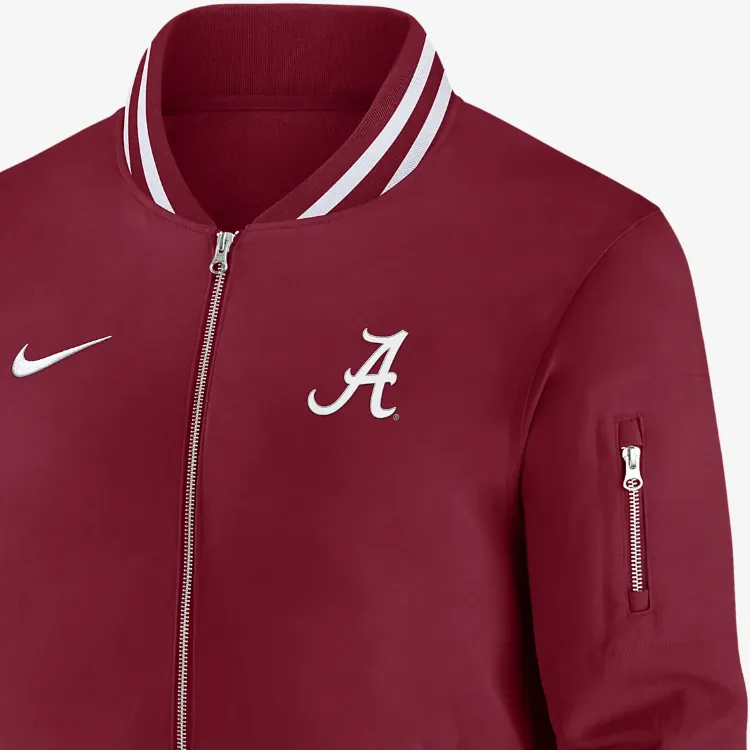 Nike Alabama Crimson Tide Sideline Men's Nike College Full-Zip Bomber Jacket-3