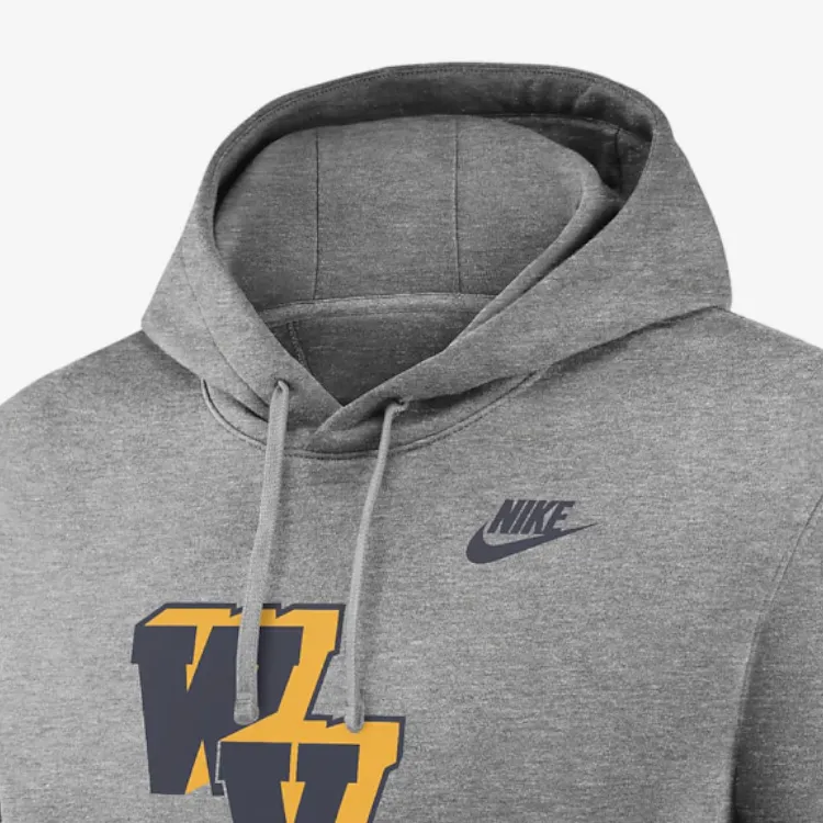 Nike West Virginia Mountaineers Legacy Club Primary Logo Men's Nike College Pullover Hoodie-2